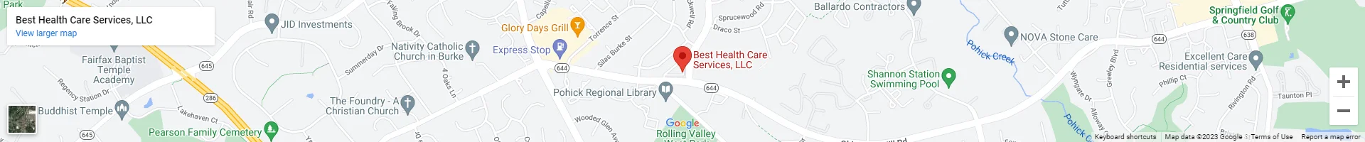 A map of the location of best health care services, llc.